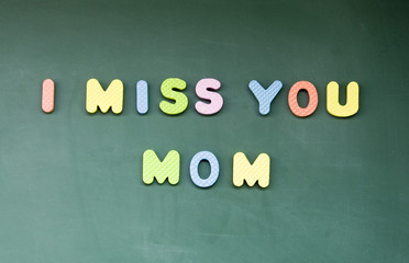 i miss you mom sign