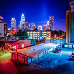 Charlotte City Skyline night scene