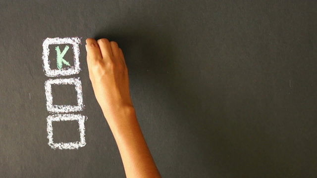 Keep educating yourself chalk drawing