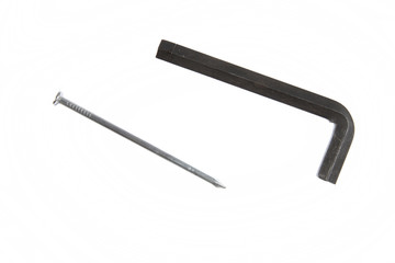 Hex key and nail
