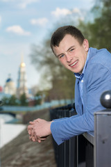 Fototapeta premium Portrait young men on walk