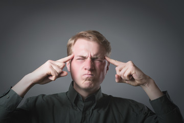 handsome businessman thinking