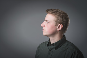 Businessman looking to the future