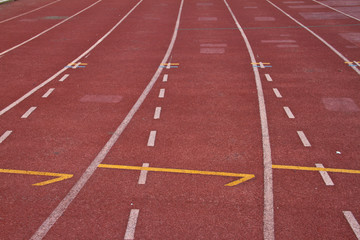Running track rubber standard red color © jukree