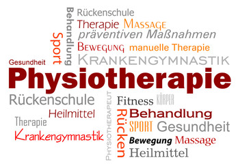 Fototapeta premium Physiotherapie Wörter Text