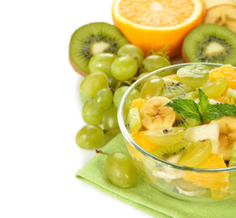 Fruit salad with grapes