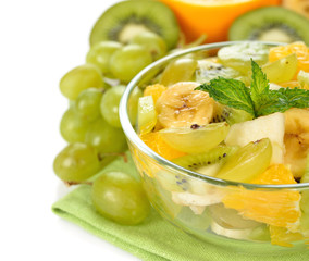 Fruit salad with grapes