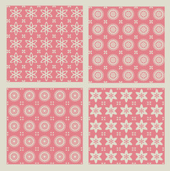 Four Seamless Floral Patterns