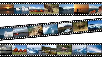Newfoundland Canada Landscapes Collage Film Strip Photos