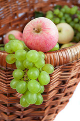 apples and grapes