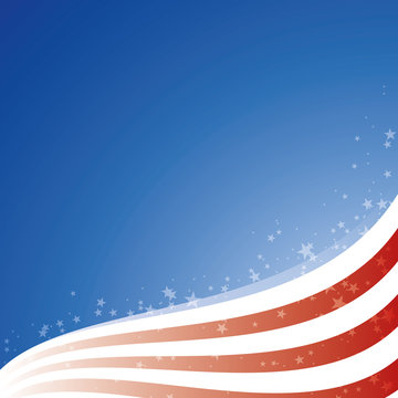 Vector background USA flag with light and stars