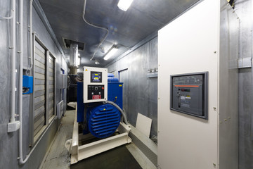 Control room diesel generator for backup power