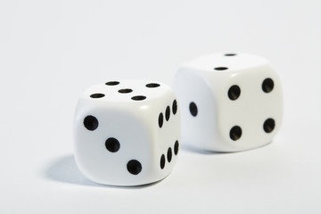 Würfel, Paar, weiß 52