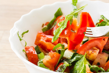 salad with fresh vegetables