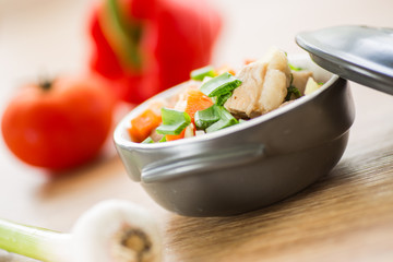 braised pork with vegetables