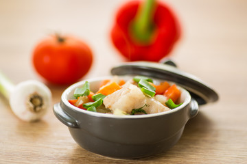 braised pork with vegetables