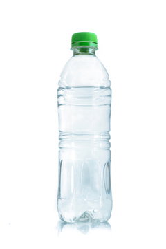 Bottle of water on white background