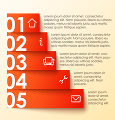 Infographics options banner, numbered banner