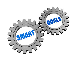 smart goals in silver grey gears
