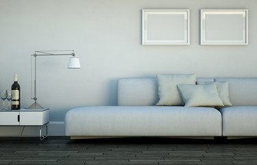 Wohndesign - weißes Sofa