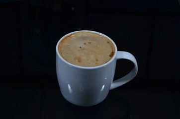 dark brown coffee drink