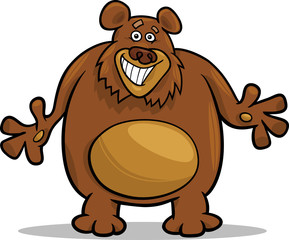 brown bear cartoon illustration