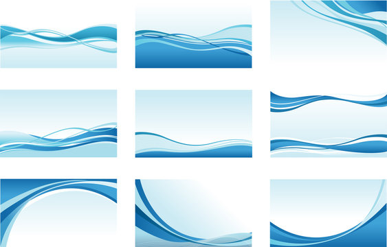Abstract waves backgrounds. To see the other vector wavy background illustrations , please check Abstract Wavy Backgrounds collection.