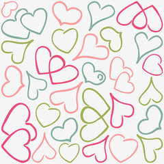 colorful hearts pattern
