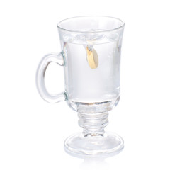 Glass with efervescent tablet in water