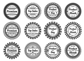 different round labels