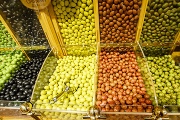 Colorful chocolate candy display