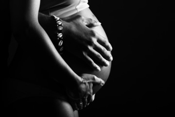pregnant woman and hands