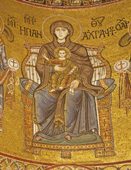 Palermo - Madonna on throne - Monreale cathedral