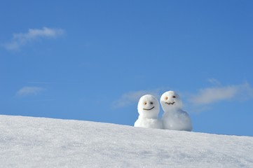 Fototapeta premium 雪ダルマ