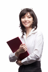 Fototapeta premium woman with paper folder