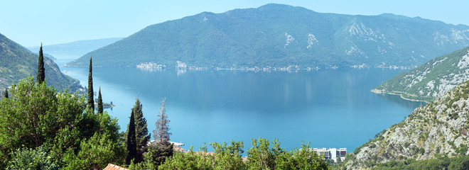 Kotor town on coast  (Montenegro, Bay of Kotor)