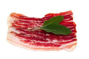 bacon and sage leafs