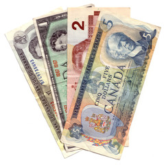 Fototapeta na wymiar old canadian money bill