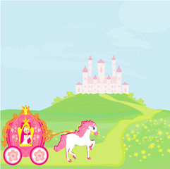 Fototapeta premium Princess in carriage