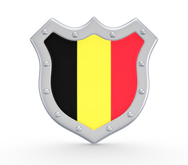 Coat of Arms with flag of Belgium.