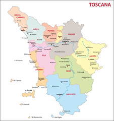 Toscana Administrative divisions