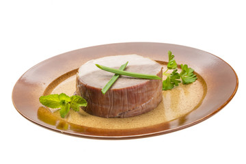 Bacon with vegetables