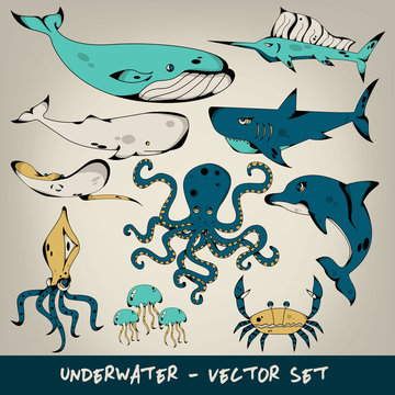 Underwater Vector Set