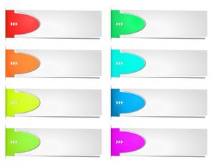 Obraz premium Colorful options banner template