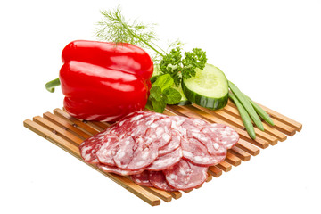 Fresh ripe salami