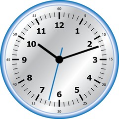 Fototapeta na wymiar Vector illustration showing analog wall clock