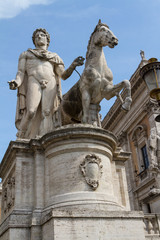 Fototapeta na wymiar Capitol plac (Piazza del Campidoglio) w Rzymie, Włochy