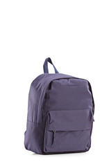 Fototapeta premium Studio shot of a navy blue closed backpack