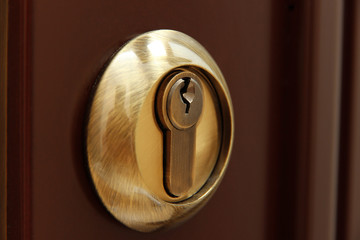 Door lock close-up