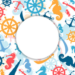 Vector Background with Nautical Elements